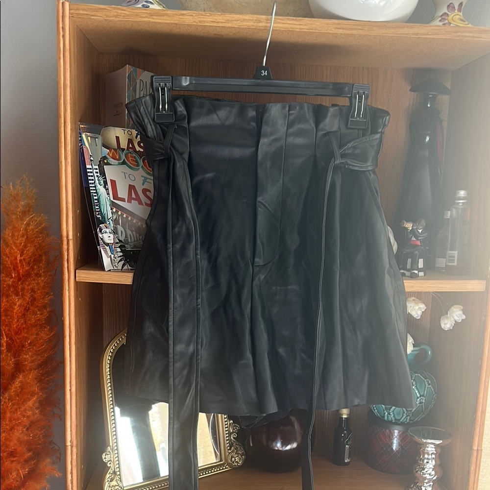 Zara Black High Waist Women Shorts